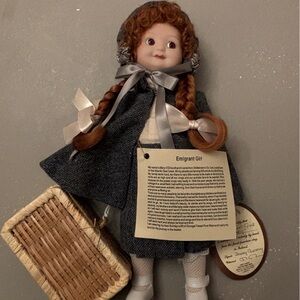 Judy Cuddy Irish Porcelain Doll “Mary” Immigrant Girl In Original Box With Tags